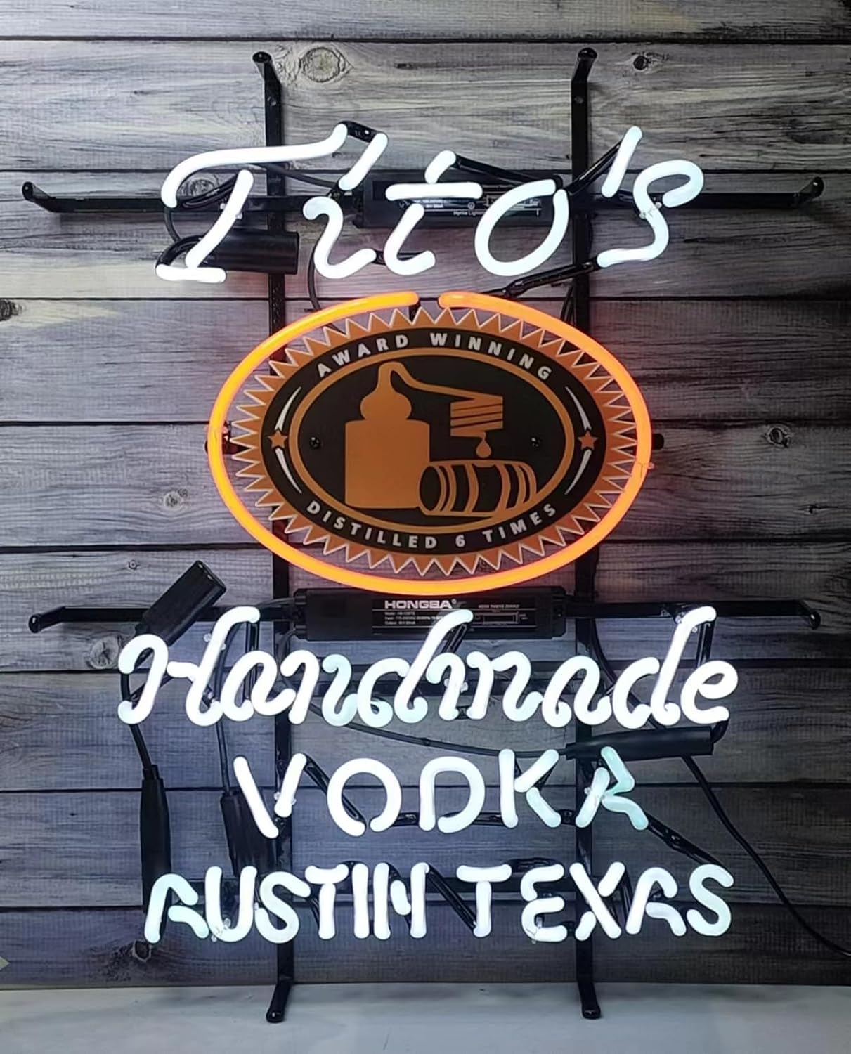 Handmade Real Glass Neon Tube Beer Tito's Vodka Handmade Vodka Neon Signs For Home Bar Man Cave Pub Store Restaurant Wall Decor Artwork Wedding Decor Neon Birthday Party Gifts 24 X 20 Inches